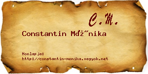 Constantin Mónika névjegykártya